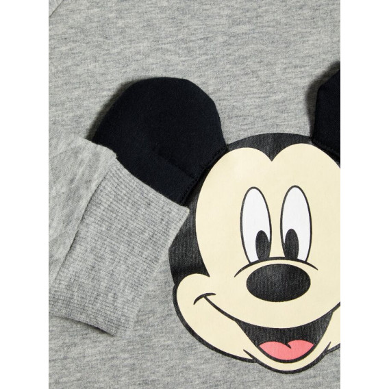 Hanorac din bumbac cu mânecă lungă, cu imprimeu Mickey Mouse, pentru fete Name it 54234 3