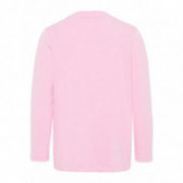 Bluză roz din bumbac cu mâneci lungi și imprimeu colorat, pentru o fată Name it 54277 2