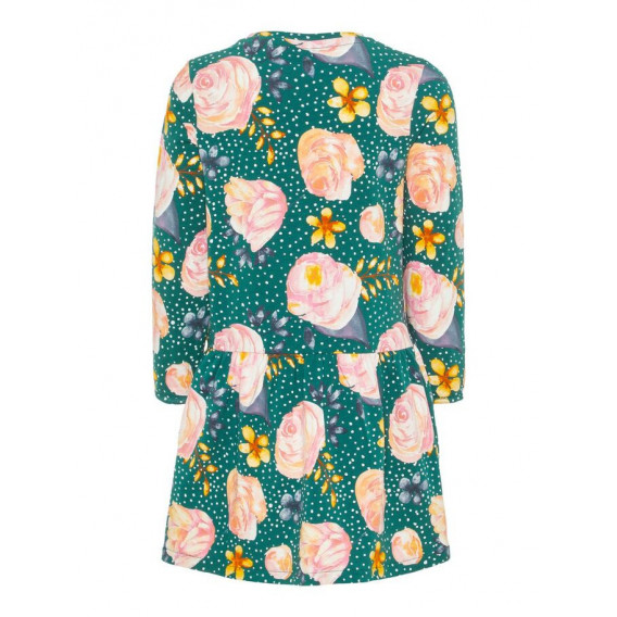 Bluză de bumbac cu mânecă lungă cu imprimeu floral pentru fete Name it 54281 2
