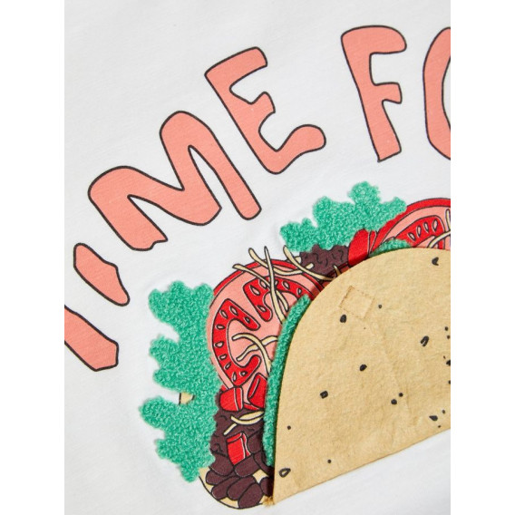 Tricou din bumbac cu mâneci scurte și imprimeu colorat de taco pentru băieți Name it 54286 4