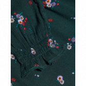 Rochie din bumbac de culoare verde cu imprimeu floral pentru fete Name it 54422 4