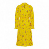 Rochie de bumbac de culoare galbenă cu imprimeu floral pentru fete Name it 54424 2