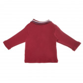 Bluză de bumbac în roșu cu mâneci lungi și guler pentru băieți Bebetto 54897 2
