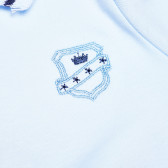 Bluză de bumbac albastru deschis, cu mâneci lungi și guler pentru băieți Bebetto 54907 4