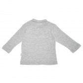 Bluză de bumbac cu mâneci lungi și un imprimeu mic pentru băieți, gri Bebetto 55098 2