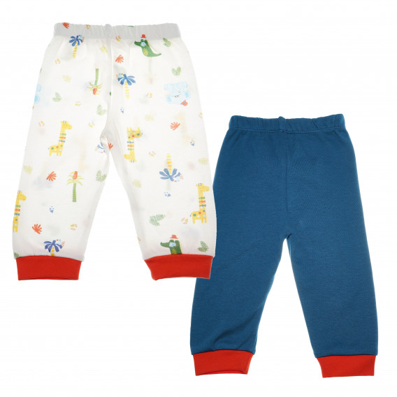 Set de pantaloni din bumbac în albastru și cu imprimeu pentru băieți Bebetto 55270 2