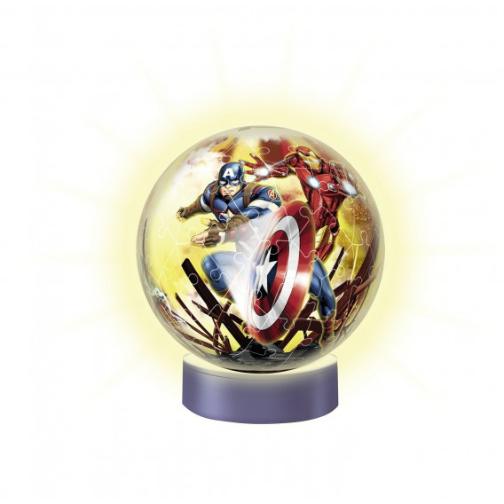 Puzzle cu mingea luminoasă din Avengers 3D Avengers 56335 3
