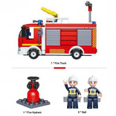 Set de construire camion pompieri cu 345 piese Sluban 56361 4