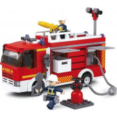 Set de construire camion pompieri cu 345 piese Sluban 56362 5