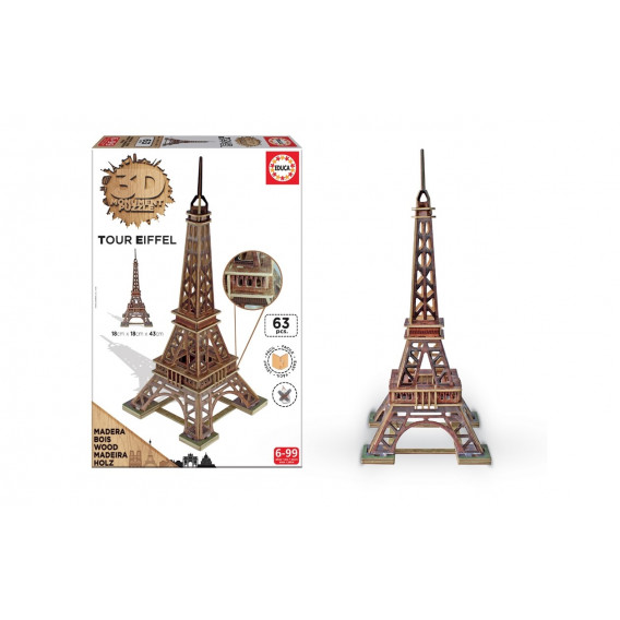 Puzzle pentru copii Turnul Eiffel 3D Educa 56397 2
