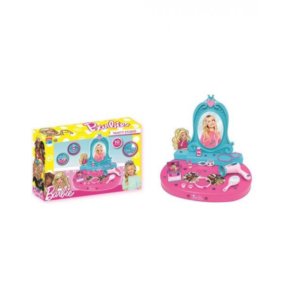 Masă de îmbrăcat cu oglindă și accesorii Barbie 56410 2