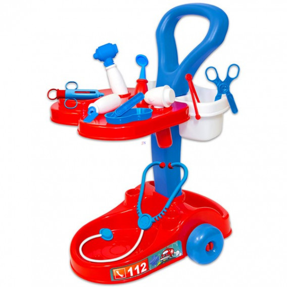 Set de cărucior cu instrumente medicale Mochtoys 56415 2