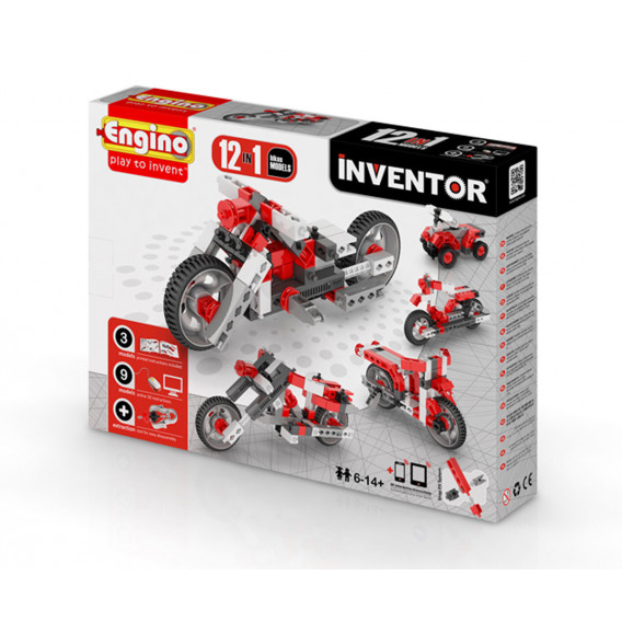 Designer - 12 modele de motociclete cu peste 20 de piese Engino 5669 