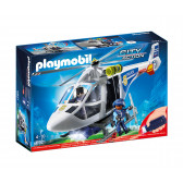 Piese de construcție Elicopter de poliție cu lumină LED, peste 5 piese Playmobil 5727 