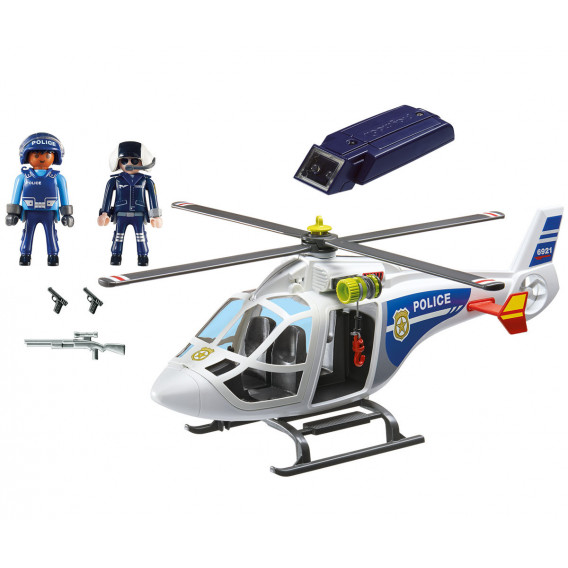 Piese de construcție Elicopter de poliție cu lumină LED, peste 5 piese Playmobil 5728 2