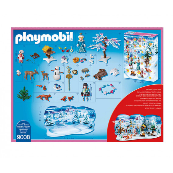 Piese de construcție Calendar de Crăciun cu patine de gheață, peste 10 bucăți Playmobil 5740 2