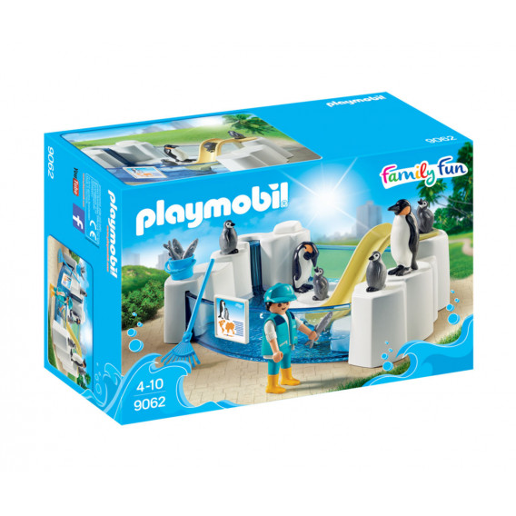 Piese de construcție piscină cu pinguini, peste 10 bucăți Playmobil 5757 