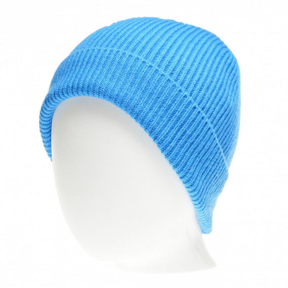 Căciulă tricotată albastră, cu imprimeu colorat pentru băieți Benetton 57867 