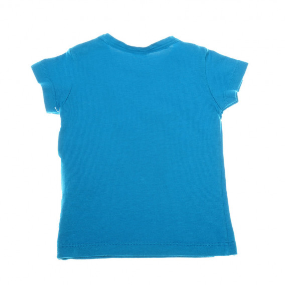 Bluză din bumbac cu mânecă scurtă cu imprimeu colorat pentru băieți Benetton 57905 2