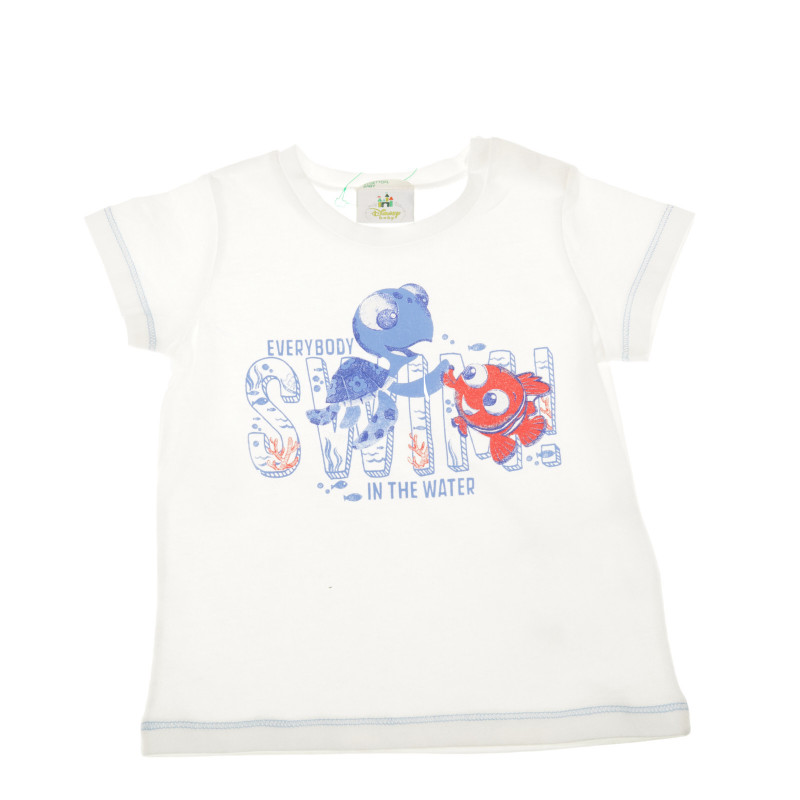 Bluză cu mânecă scurtă din bumbac, cu imprimeu colorat pentru copii  57907