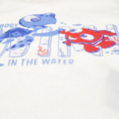 Bluză cu mânecă scurtă din bumbac, cu imprimeu colorat pentru copii Benetton 57909 3