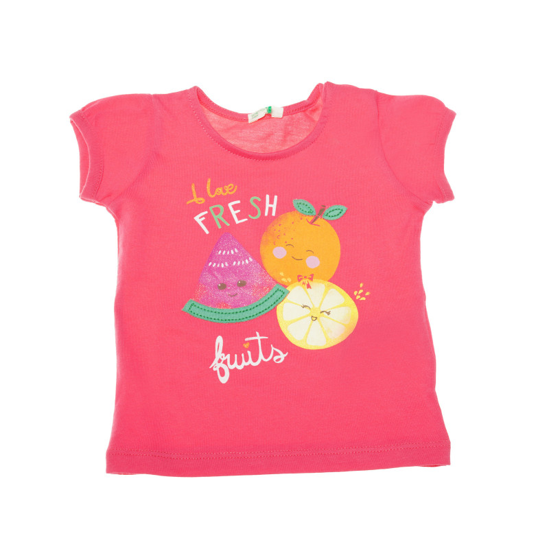 Bluza de bumbac pentru copii cu imprimeu color pentru fete  57943