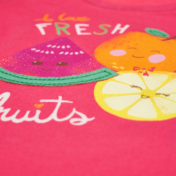 Bluza de bumbac pentru copii cu imprimeu color pentru fete Benetton 57945 3