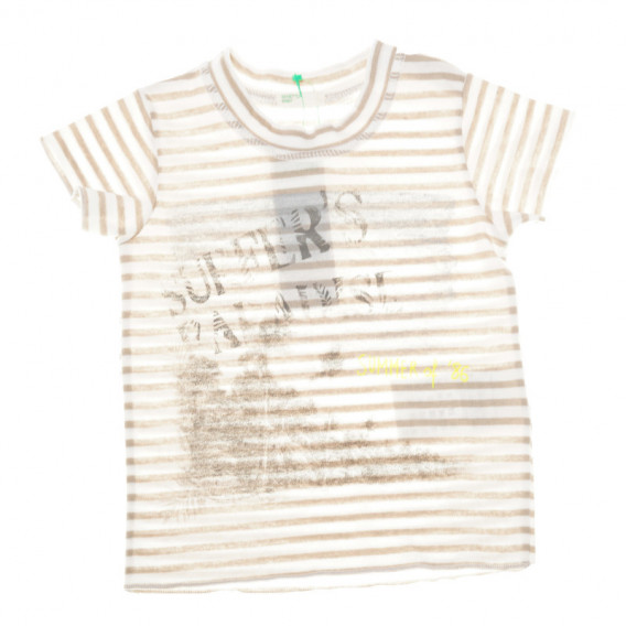 Bluză cu mânecă scurtă cu imprimeu colorat pentru fete Benetton 58048 