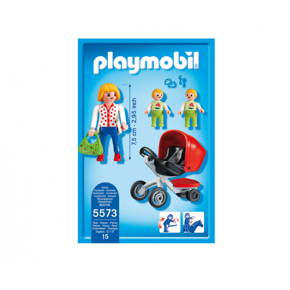 Constructor mamă cu gemeni cu peste 5 piese Playmobil 5815 2