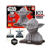 Puzzle 3D pentru copii - Yoda Star Wars 58532 2