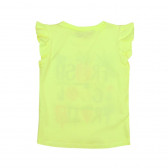 Tricou fără mâneci din bumbac de culoare verde cu imprimeu colorat pentru fete Boboli 58604 2