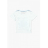 Tricou băieți cu mâneci scurte și imprimeu color, alb Boboli 58610 2