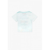 Tricou de bumbac pentru copii, cu imprimeu mare de pește Boboli 58942 3