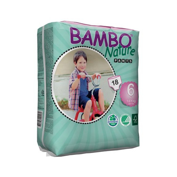 Scuteci ECO de bebeluși, tip chiloței Bambo Nature Pants XL, mărimea 6, 18+ kg, 18 bucăți Bambo Nature 59500 3