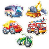 Puzzle 5 în 1, vehicule și mașini specializate Educa 60090 2