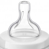 Sticlă clasică din polipropilenă cu tetină cu 2 găuri pentru bebeluși de 1+ luni, 260 ml  Philips AVENT 60124 4