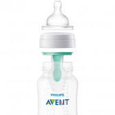 Biberon fără aer, din polipropilenă, de 260 ml cu 1 picătură pentru copii de 1+ luni Philips AVENT 60153 7