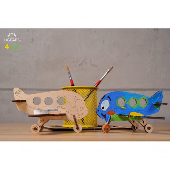 Puzzle mecanic 3D Avion pentru copii Ugears 60505 5