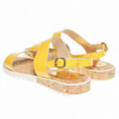 Sandale galbene cu un design simplu, pentru fete Paola 60875 2