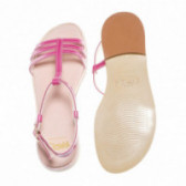 Sandale din piele roz pentru fete Paola 60891 3