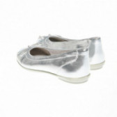 Pantofi pentru fete, argintii cu o fundiță de accent Averis Balducci 60896 2