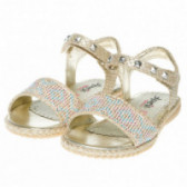 Sandale aurii cu strasuri decorative pentru fete Averis Balducci 60933 