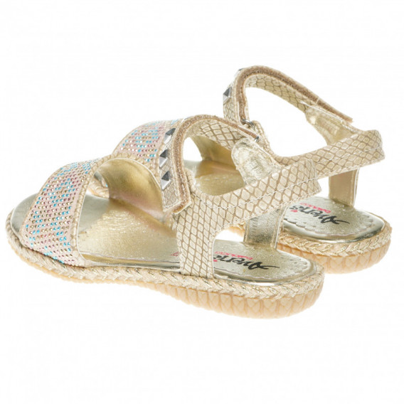 Sandale aurii cu strasuri decorative pentru fete Averis Balducci 60934 2