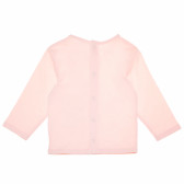 Bluză cu mânecă lungă de culoare roz, cu brocart argintiu strălucitor pentru fetițe KIABI 61735 2