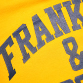 Hanorac cu mânecă lungă, galben, cu logo pentru băieți Franklin & Marshall 61876 3