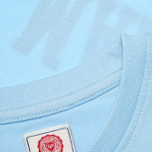 Tricou de bumbac, albastru deschis, cu logo pentru băieți Franklin & Marshall 61891 4