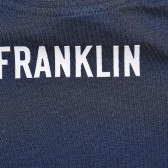 Tricou din bumbac, de culoare albastră, pentru băieți Franklin & Marshall 61908 3