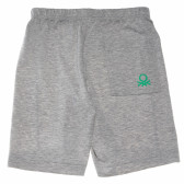 Pantaloni scurți de bumbac gri pentru băieți Benetton 62063 2