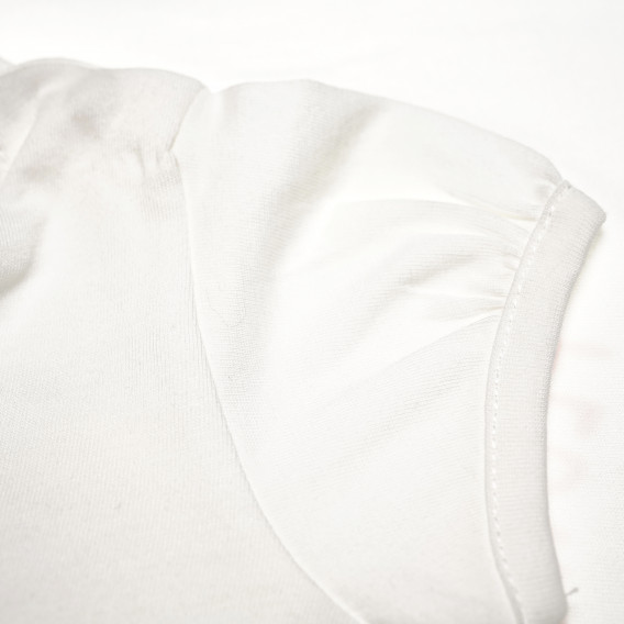 Bluză din bumbac cu mânecă scurtă cu imprimeu flori pentru fete Benetton 62088 4