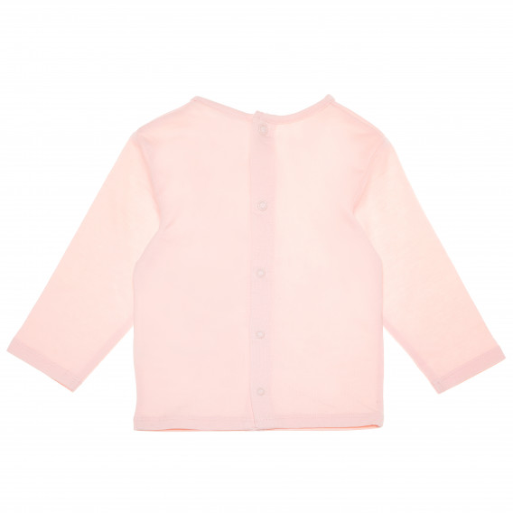 Bluză cu mânecă lungă de culoare roz, cu brocart argintiu strălucitor pentru fetițe KIABI 62435 6